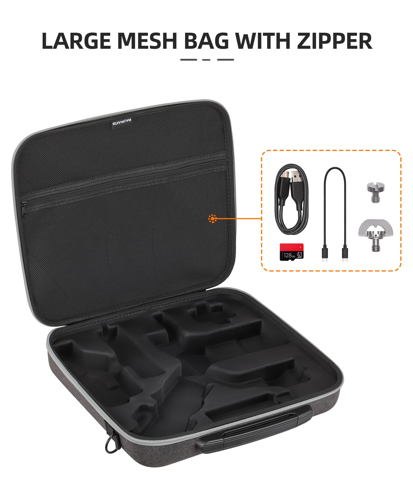 RC GearPro Tragbare Tragetasche für DJI RS 4 Mini, Tragbare Schultertasche, Hartschale für Reisen, kompatibel mit DJI Ronin RS4 Mini Handheld 3-Achsen Gimbal-Stabilisator