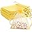 Gold Organza Bags - 50 Pcs, Sheer 4 x 6 Inch Jewelry & Party Favor Bags with Drawstring, Mesh Gift Pouches for Wedding, Valentine\'s Day Party