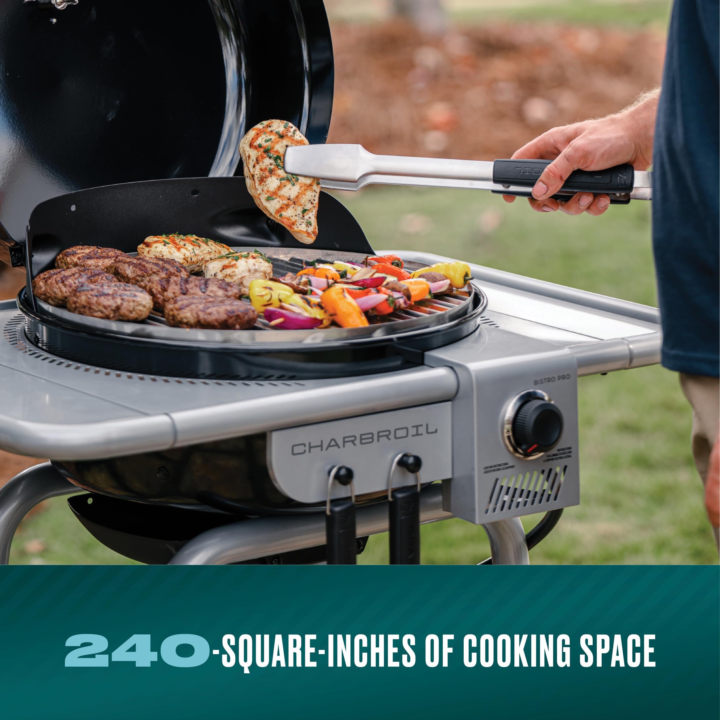 Charbroil Bistro Pro 2-in-1 Grill - Gas & Charcoal -4 Charbroil Bistro Pro 2-in-1 Grill - Gas & Charcoal -4