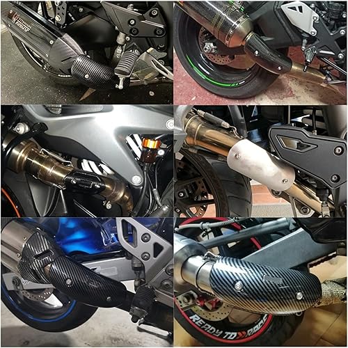 Miniatura 8 de Protector de tubo de escape de motocicleta Cubierta de protección de tubo de escape de fibra de carbono para BMW R1150r K1300r R Nine T F 650 Gs