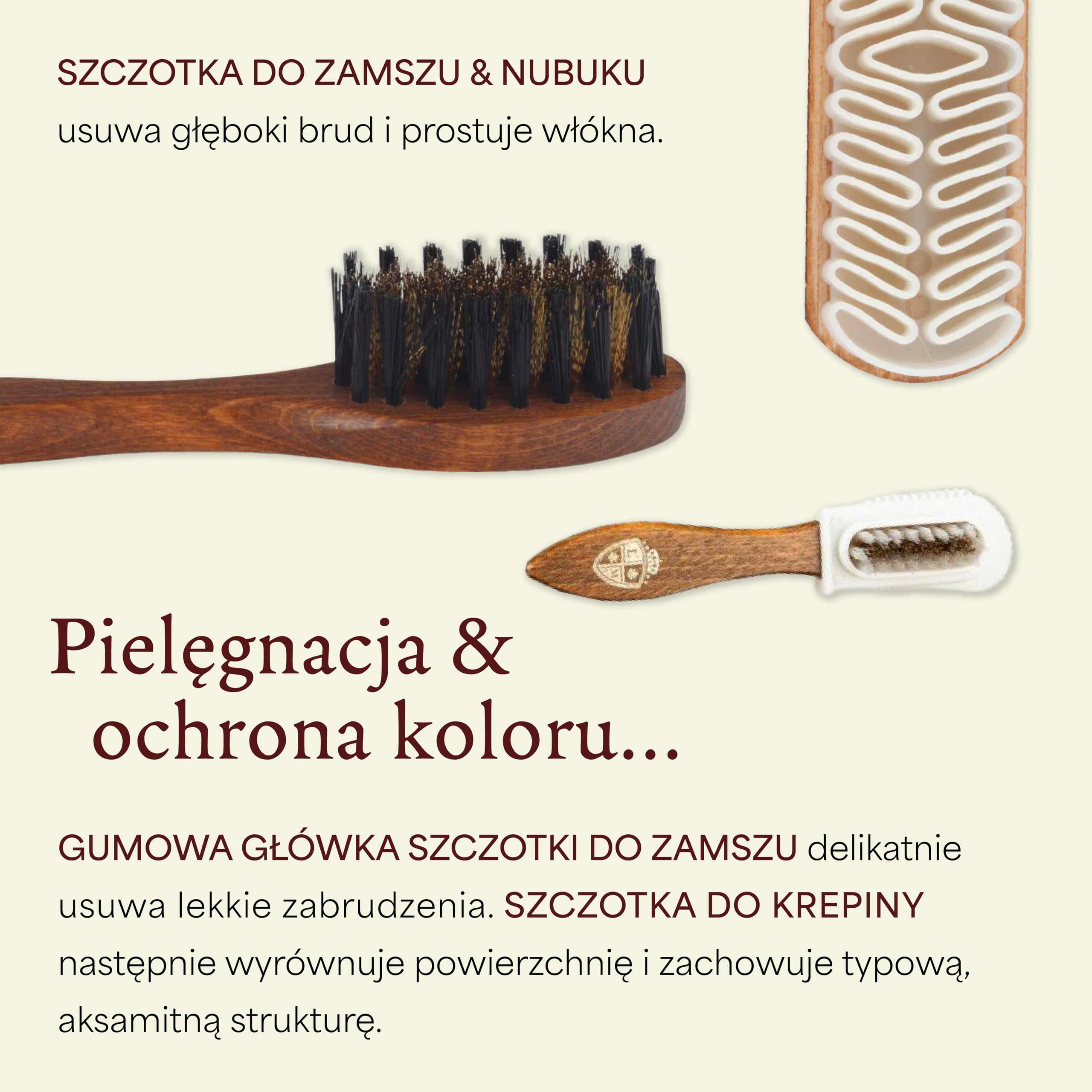 Langer & Messmer zestaw do czyszczenia i pielęgnacji butów zamszowych, pielęgnacja butów nubukowych, szczotki i środek