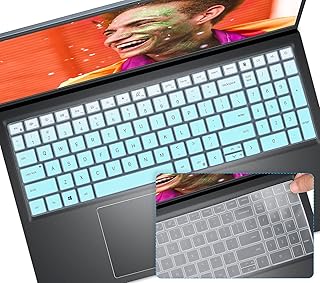 2PCS Keyboard Cover for Dell Inspiron 15-3510 3511 3515 3525 7510 5510 5515 5518 & Inspiron 16 7610, Dell Vostro 15 3510 5510 5515 15.6", Dell Latitude 3520 Accessories Protective Skin