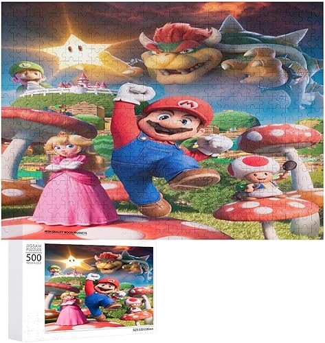 Juego de dibujos animados rompecabezas rompecabezas de madera decoración de arte de pared 500 PCS