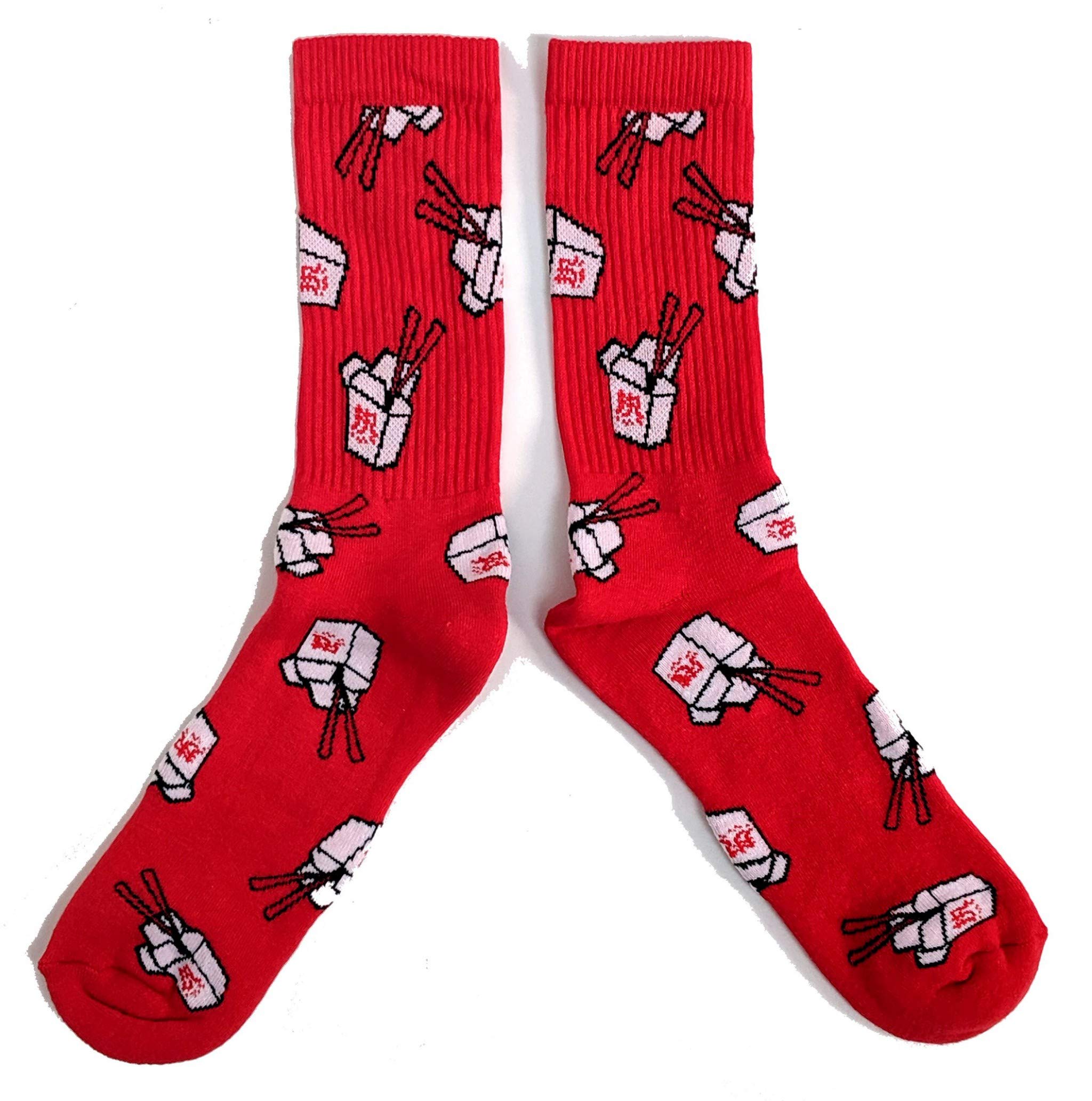 Sock Shack Men's Red Chinese Takeaway Warm Socks Uk 6-11/Eur 39-45/Usa 7-12