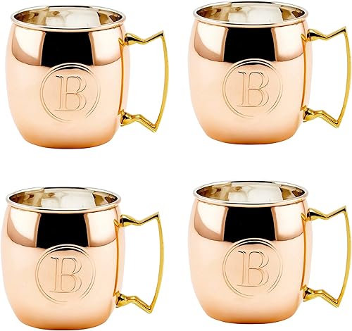 Miniatura 11 de Old Dutch - Taza de cobre macizo con monograma, de 16 onzas, L