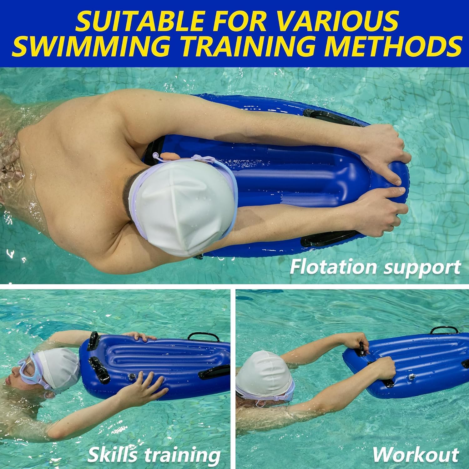 Erwachsene Schwimmbrett - Aufblasbares Bodyboard -Schwimmende Trainingshilfe Kickboard- Schwimmhilfen Schwimmboard Für Schwimmübungen