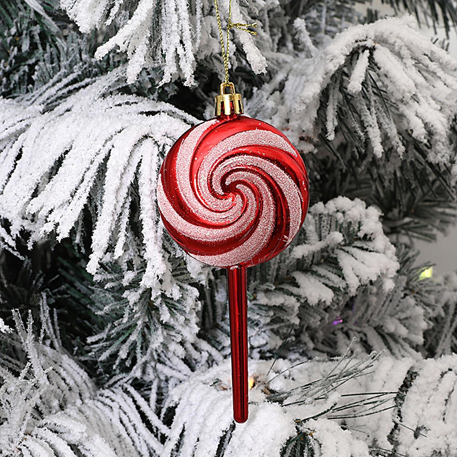 Kerst Opknoping Candy Ball Candy Cane Hanger Rood Wit Snoep Lolly Kerstboom Decor Thuis Nieuwjaar, B Gemakkelijk Installeren