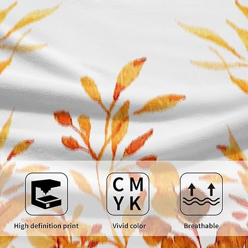 Vista 75 de Giwawa Juego de 2 toallas de mano de hojas marrones, toallas de baño bohemias suaves y delgadas, altamente absorbentes, decorativas, para cocina