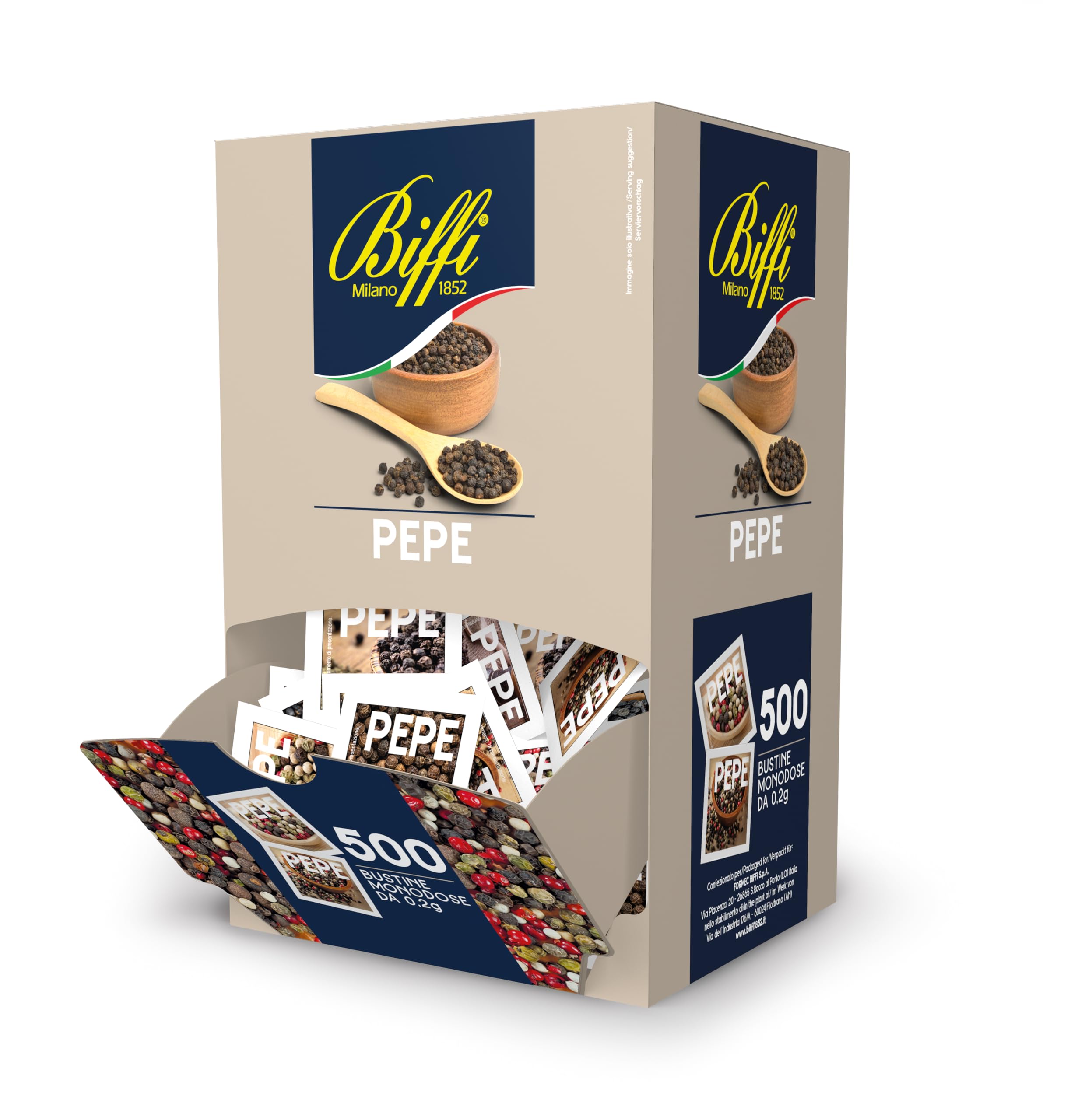 Biffi Pepe Nero - 500 Bustine Monodose da 0,2 G