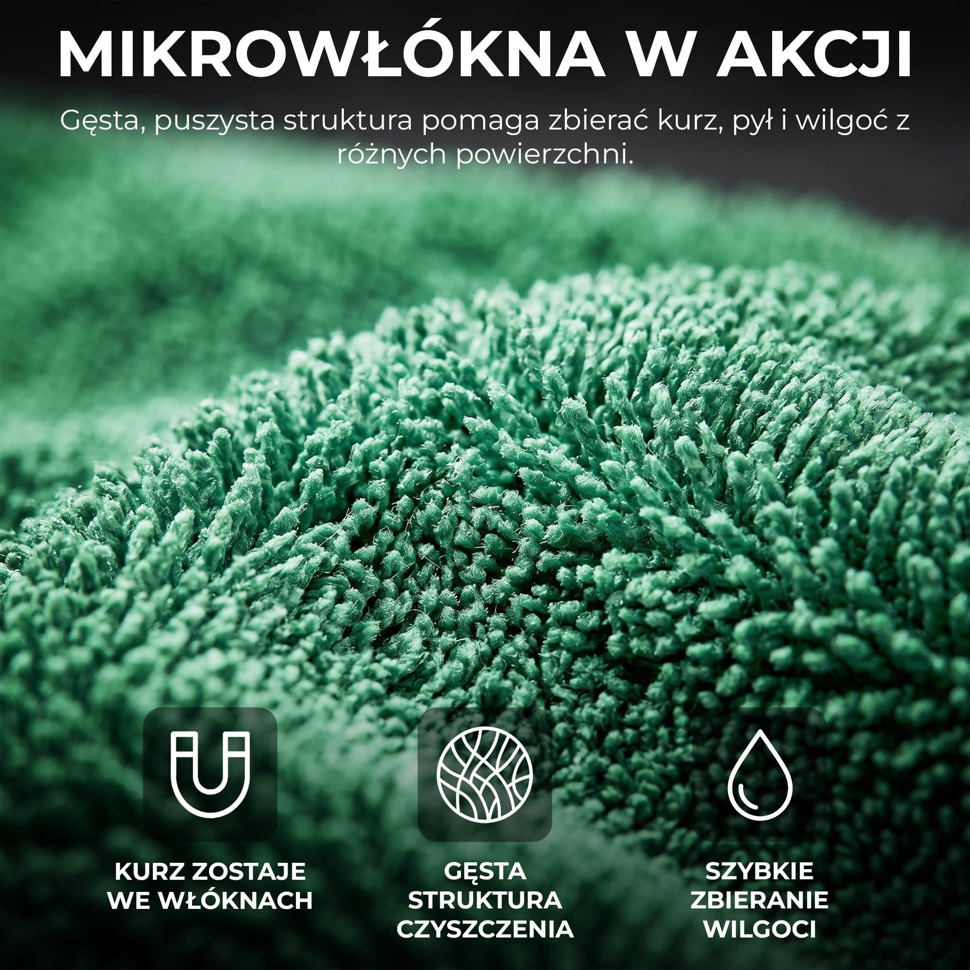 ToolSpace Ręcznik Samochodowy z Mikrofibry 60x90cm 2 szt. 1300 gsm do Osuszania Auta Lakieru Szyb Karoserii Chłonny Miękki Wielorazowy Bez Smug Premium Detailing Mycie Samochodu Mikrofibra Gruby Duży