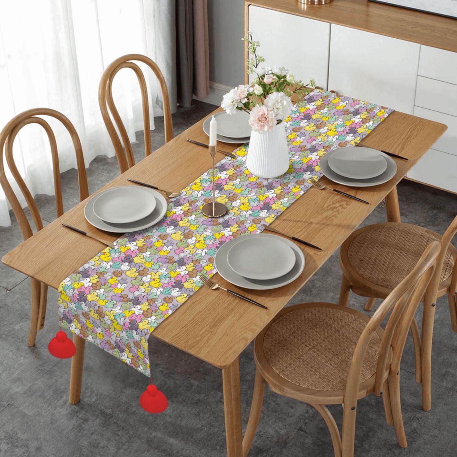 Chemin de table de Noël lavable pour protéger et décorer la cuisine