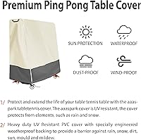 Vista 6 de Indoor/Outdoor Premium Ping Pong Table Cover Waterproof Dustproof Sunscreen Heavy-Duty Folding Table Tennis Table Cover