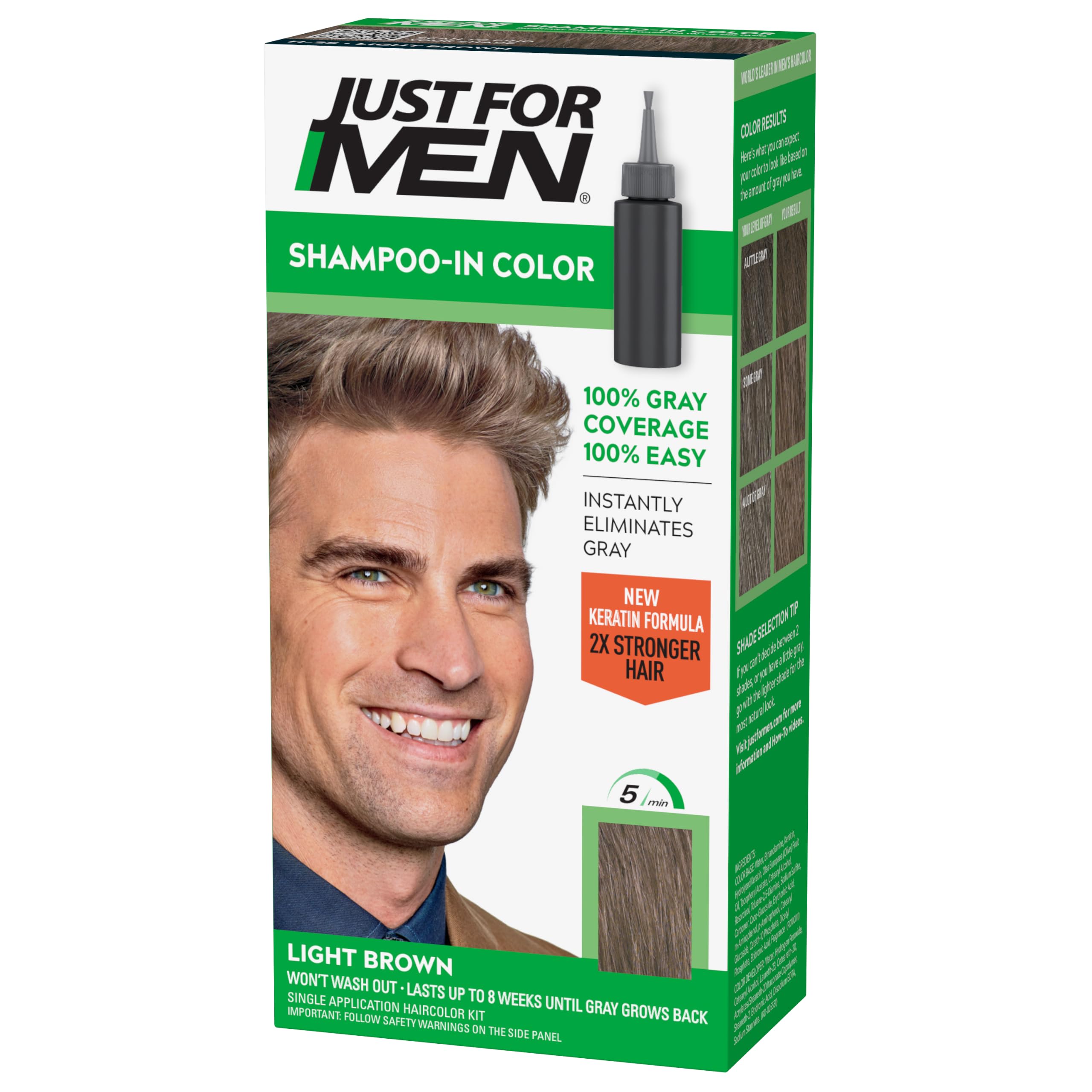 Shampoo-In Color (Formerly Original Formula), Mens Hair Color with Keratin and Vitamin E…