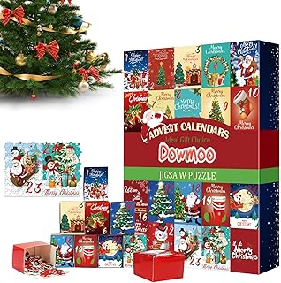 Advent Calendar 2023 Christmas Jigsaw Puzzle - Santa Claus Prepares Gifts,25 Boxes-1008 Pieces Puzzles For Adults And Kids Countdown To Christmas Home Decoration