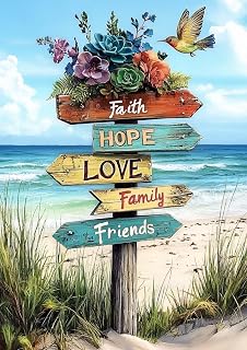 GLXPOG Diamond Art Kits for Adults- Inspirational Road Sign 5D Diamond Painting Kits for Adults Beginners, DIY Full Drill Art Painting for Gift and Home Wall Decor (12x16 inch)