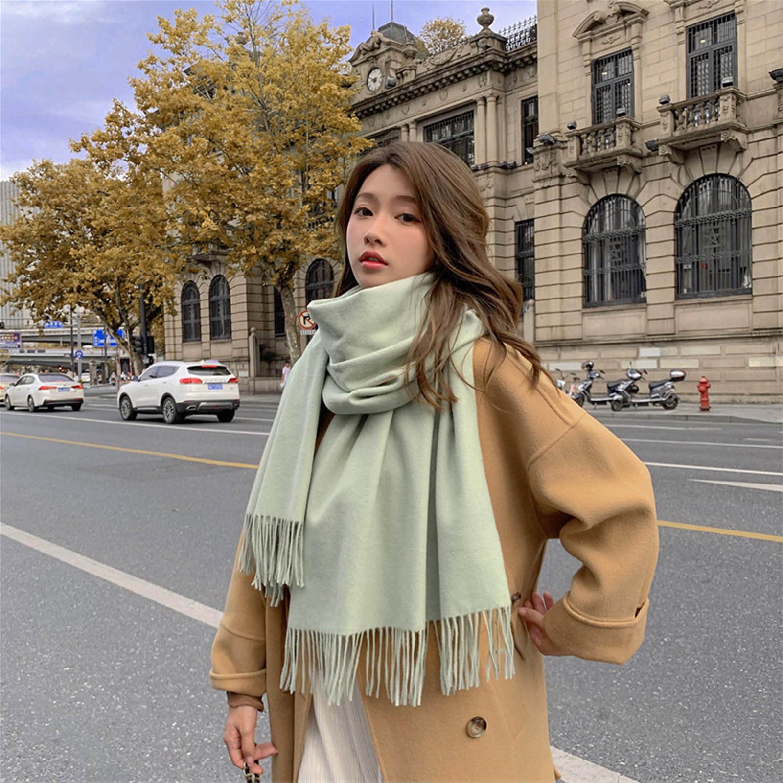 Foulard Donna Sciarpa Autunnale E Invernale Da Uomo, Spessa, Versatile, Alla Moda, Calda,