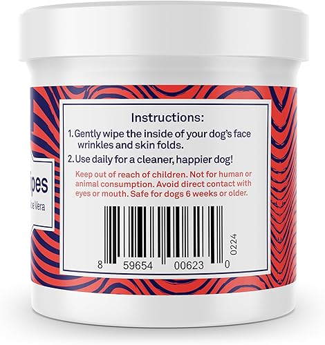 Miniatura 11 de Petpost Toallitas antiarrugas para perros 100 unidades limpiador de cara y arrugas de perro Toallitas suaves para mascotas con aceite de coco