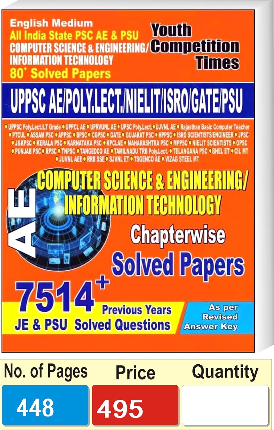 Youth Competition Times AE Computer Science & Engineering / Information Technology| Chapterwise Solved Papers | UPPSC AE | Poly. LECT. | NIELIT | ISRO | GATE | PSU Youth Competition Times AE Computer Science & Engineering / Information Technology| Chapterwise Solved Papers | UPPSC AE | Poly. LECT. | NIELIT | ISRO | GATE | PSU