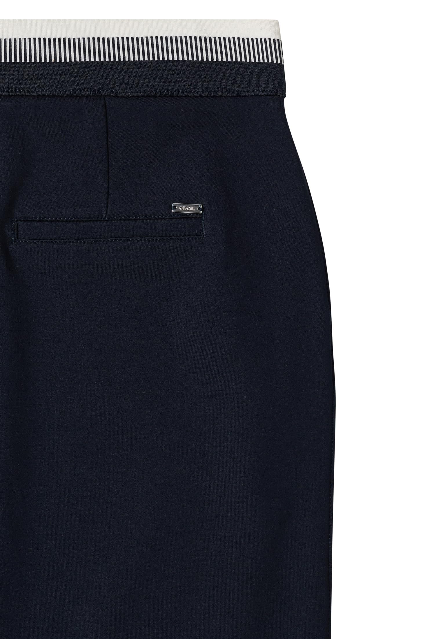 Damen Knielanger Rock mit Bunddetail