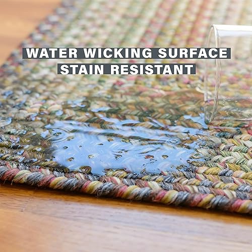 Miniatura 3 de Barcelona - Juego de 2 alfombras de cocina de 27 x 45 pulgadas y 22 x 72 pulgadas, color rojo y amarillo y verde. Lavable resistente a las manchas.