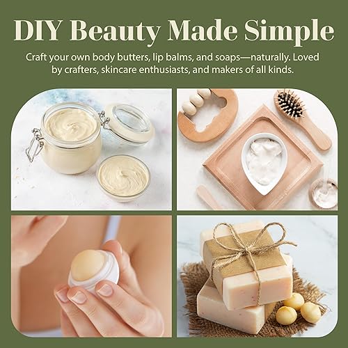 Miniatura 3 de era of nature Mantequilla de karité blanca de marfil africano sin refinar orgánica, para belleza base de piel seca antienvejecimiento, úsalo solo o