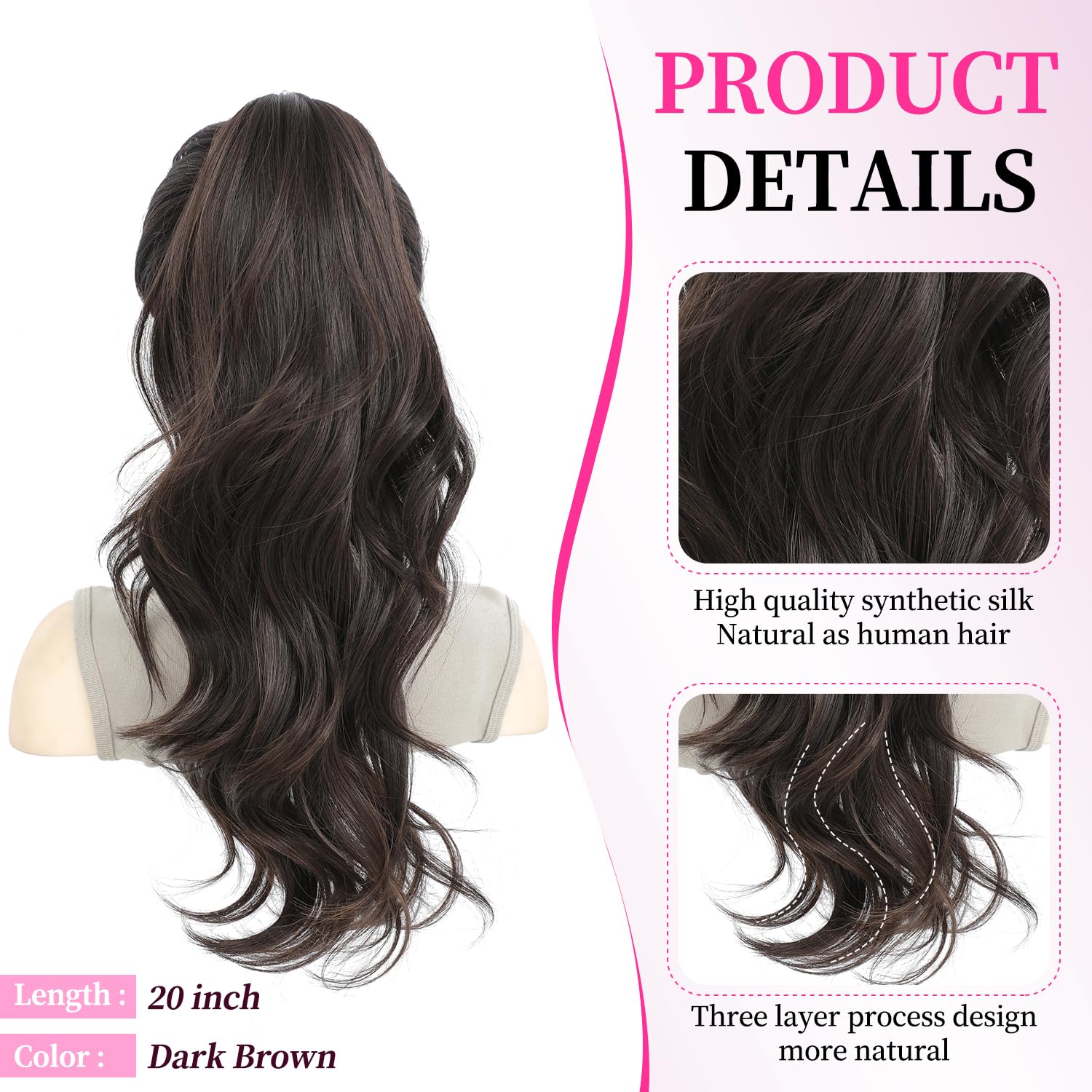 Fine Plus Ponytail Extension - Image 2