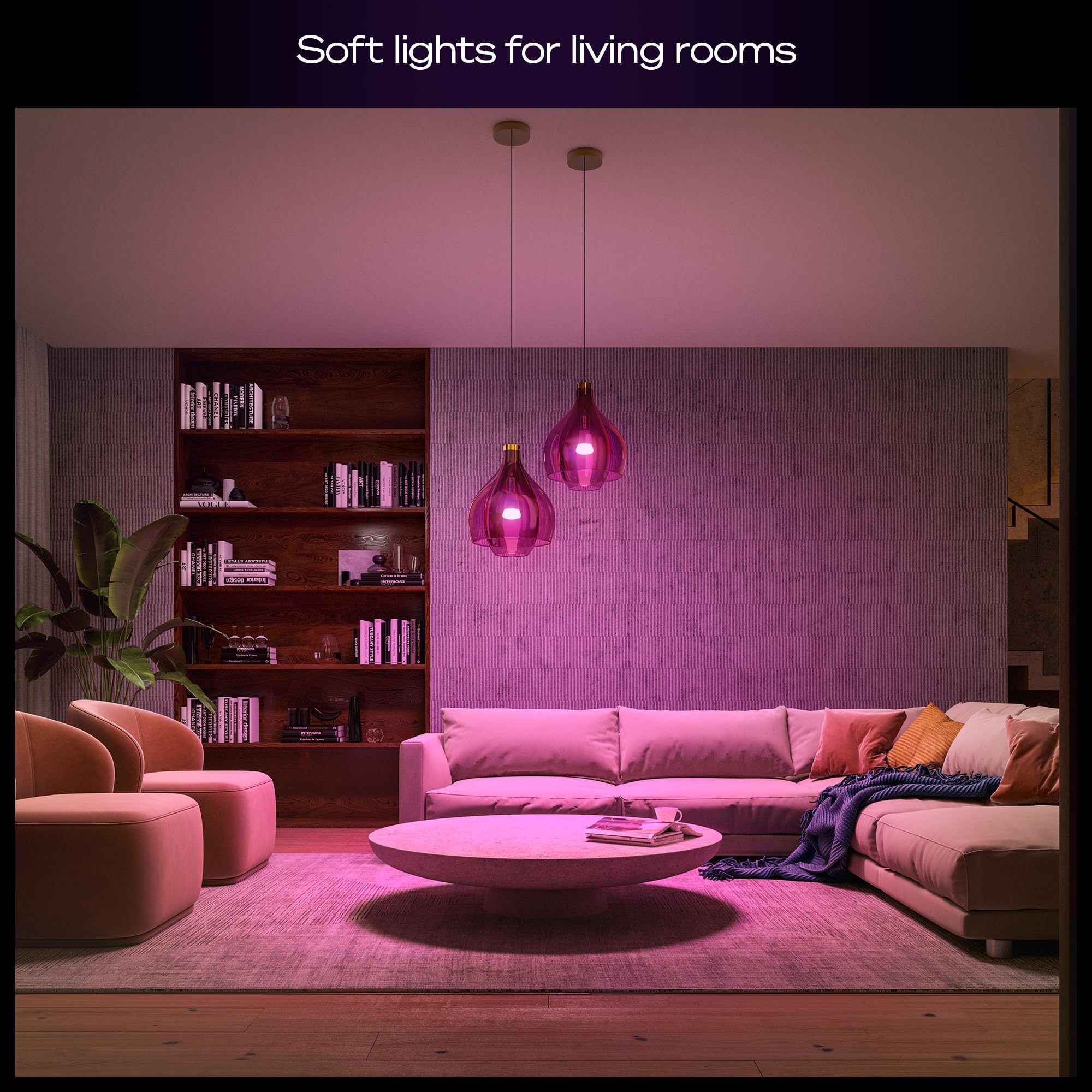 Philips Hue Starter Kit: Bridge Pro + 4 A19 E26 Smart Bulbs, White & Color Ambiance, dimmbar, Smart Light Hub, Works with Apple Home, Alexa, Google, Samsung SmartThings