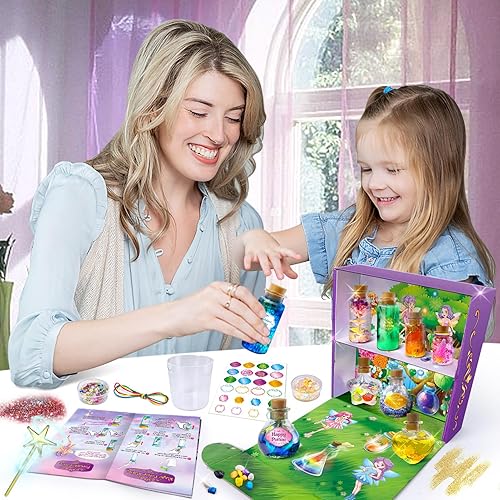 Miniatura 7 de JOPSHEEN Kit de manualidades de pociones de hadas para niños, kit de fabricación de pociones, 20 pociones de hadas, juguete de ciencia de pociones