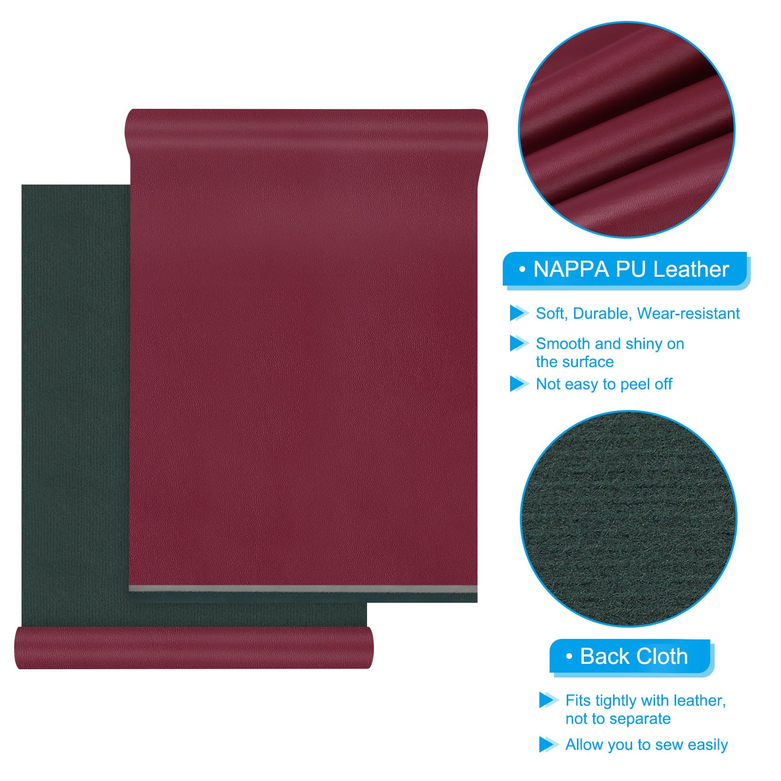 PATIKIL 54x19.7x0.03 Inch Faux Leather Sheets - Image 3