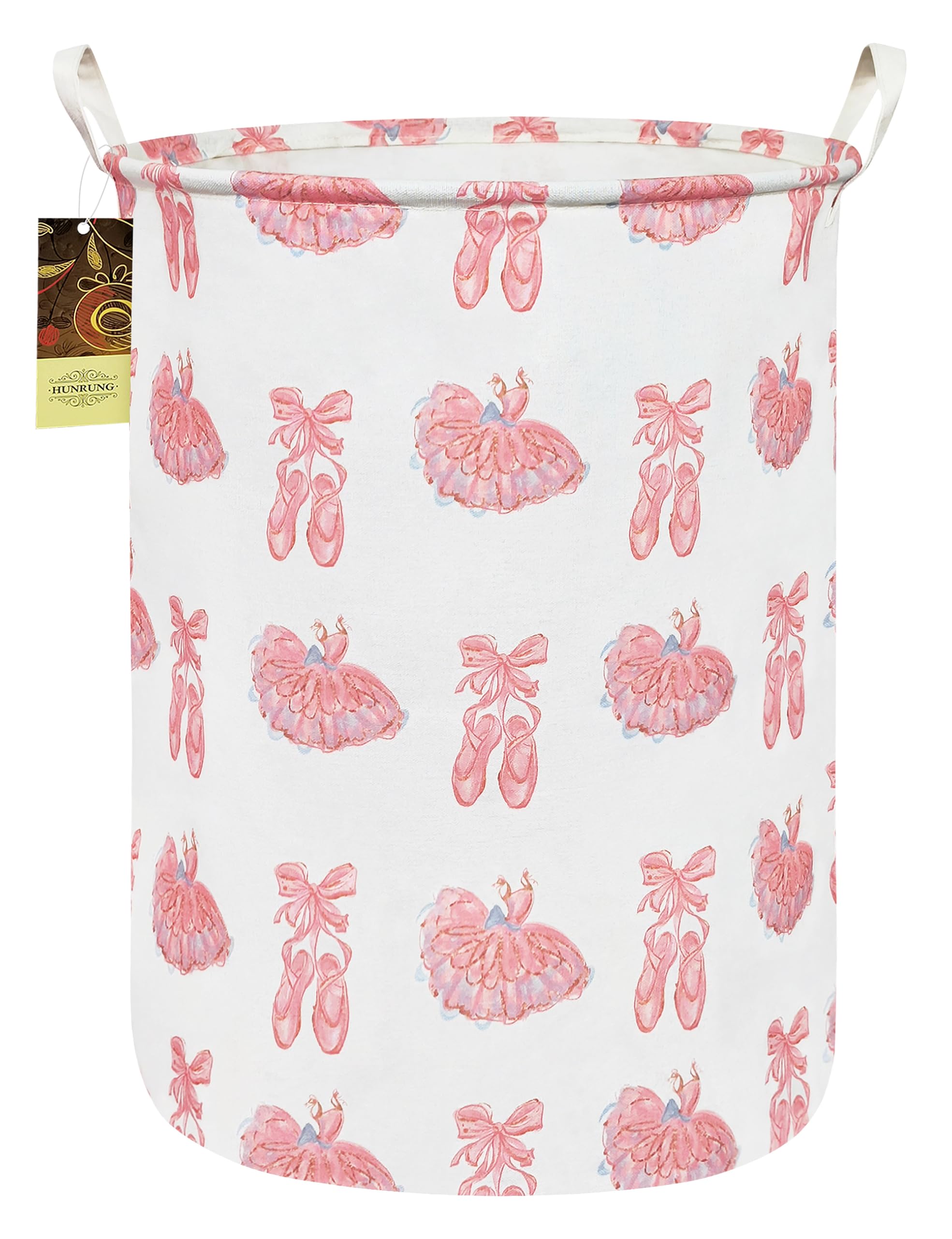HUNRUNG Round Large Ballet Shoe Laundry Hamper,Waterproof Portable — image 1