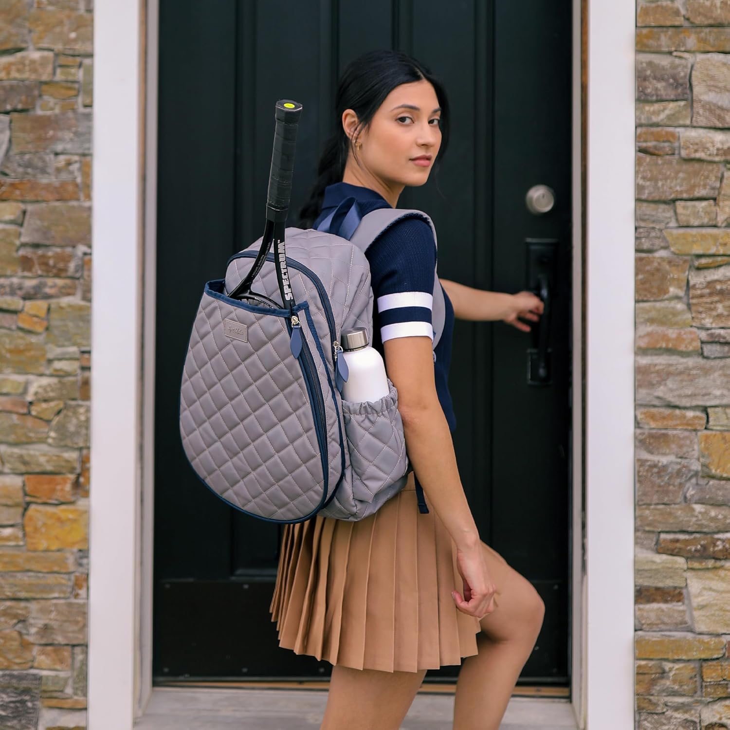 Ame & Lulu Game On Tennis Backpack - Contains Padded & Adjustable Straps - Two Exterior Water Bottle Pockets