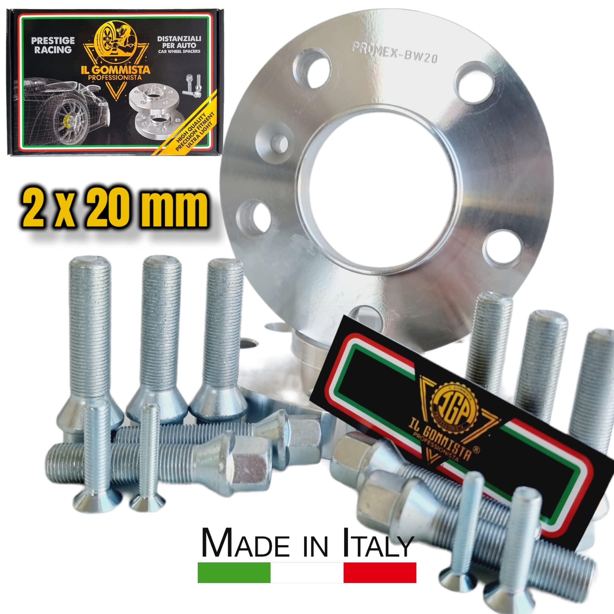 IGP 2 Distanziali Ruote 20 mm Compatibili Con Jeep Compass II (MP) 2017 >21 + Jeep Cherokee V (KL) 2014 >18 Ok Auto Cerchi in Lega