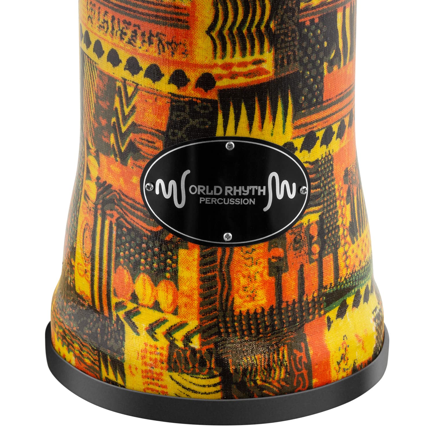 MDJ001-OR - Tambor Djembé (piel de cabra y PVC, 20,3 cm), color naranja