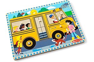 Melissa & Doug Wheels on the Bus Wood Sound Puzzle for Toddlers