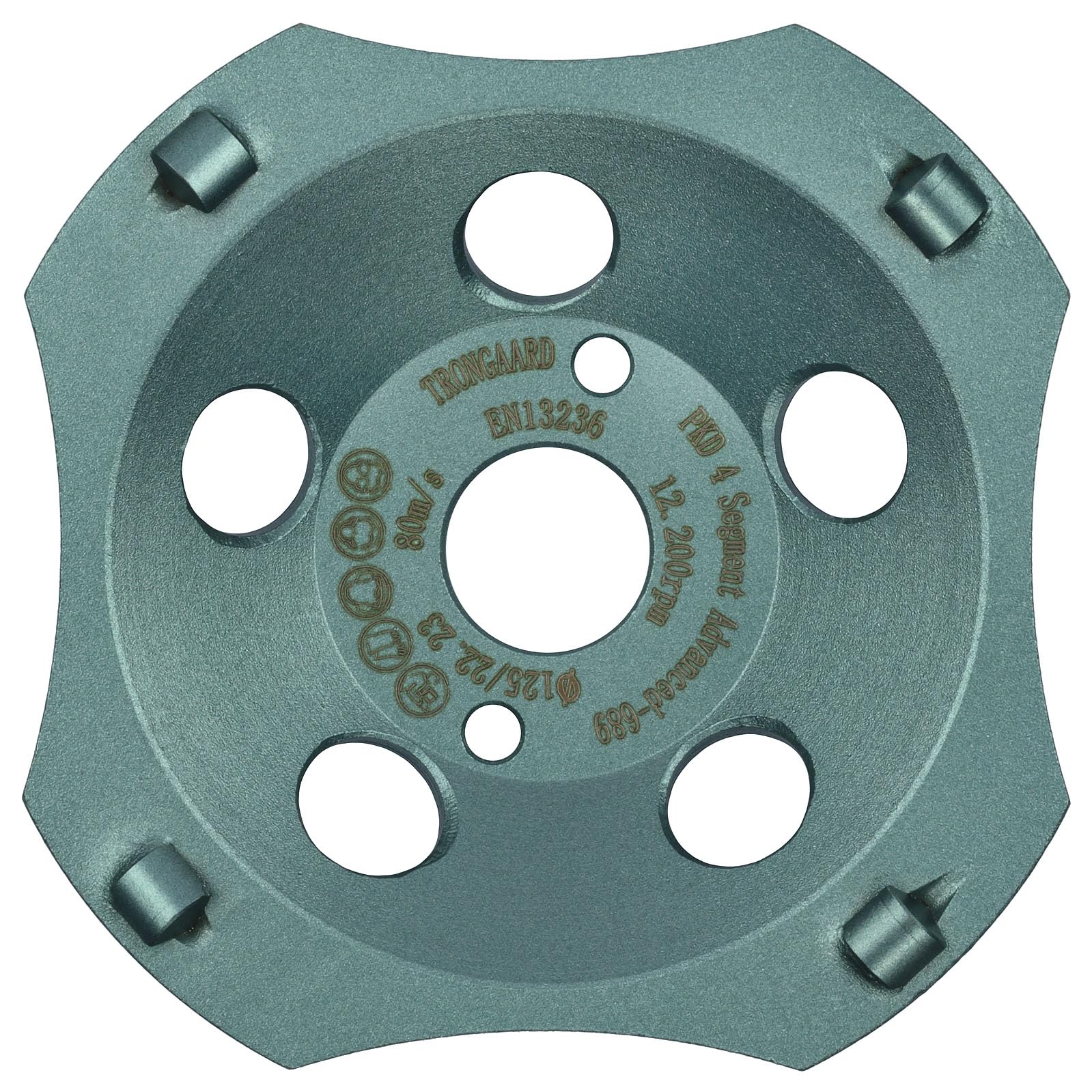 TRONGAARD PCD - Disco de Lijado Avanzado PCD, Disco Abrasivo, Disco Amoladora (125 mm, 22,23 mm)