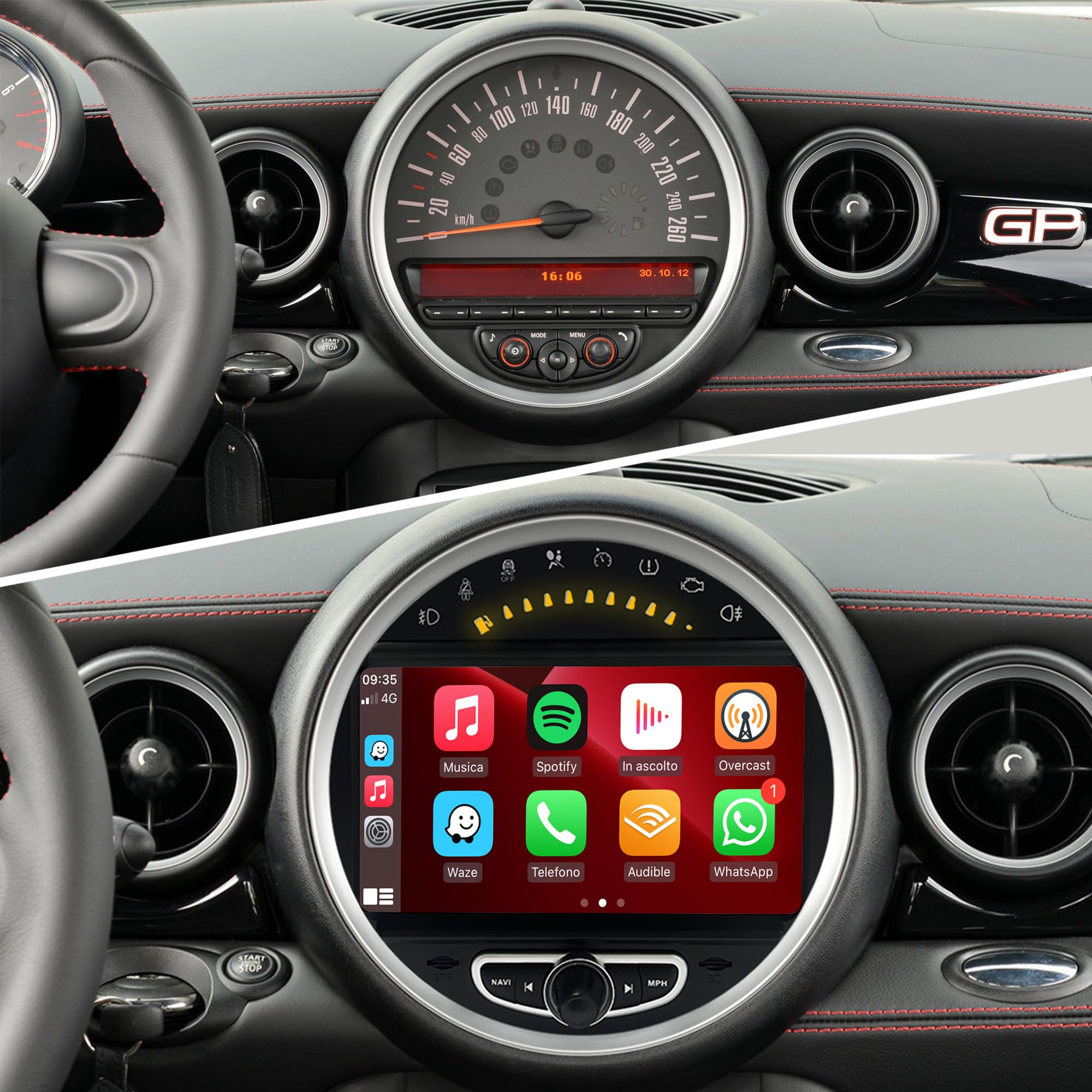 8 Inch Touch Screen Radio for Mini Cooper R55 R56 R57 R58 R59 R60 R61 Car  Stereo CarPlay Android Car Snapdragon 665 64GB GPS Navigation Netflix  Spotify Prime Video Reddit Twitch :