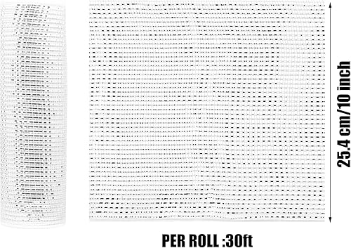 Miniatura 8 de Deco Mesh de 10 pulgadas x 30 pies, tela de malla metálica morada, cinta de malla decorativa de Halloween, cinta de malla para árbol de Navidad,