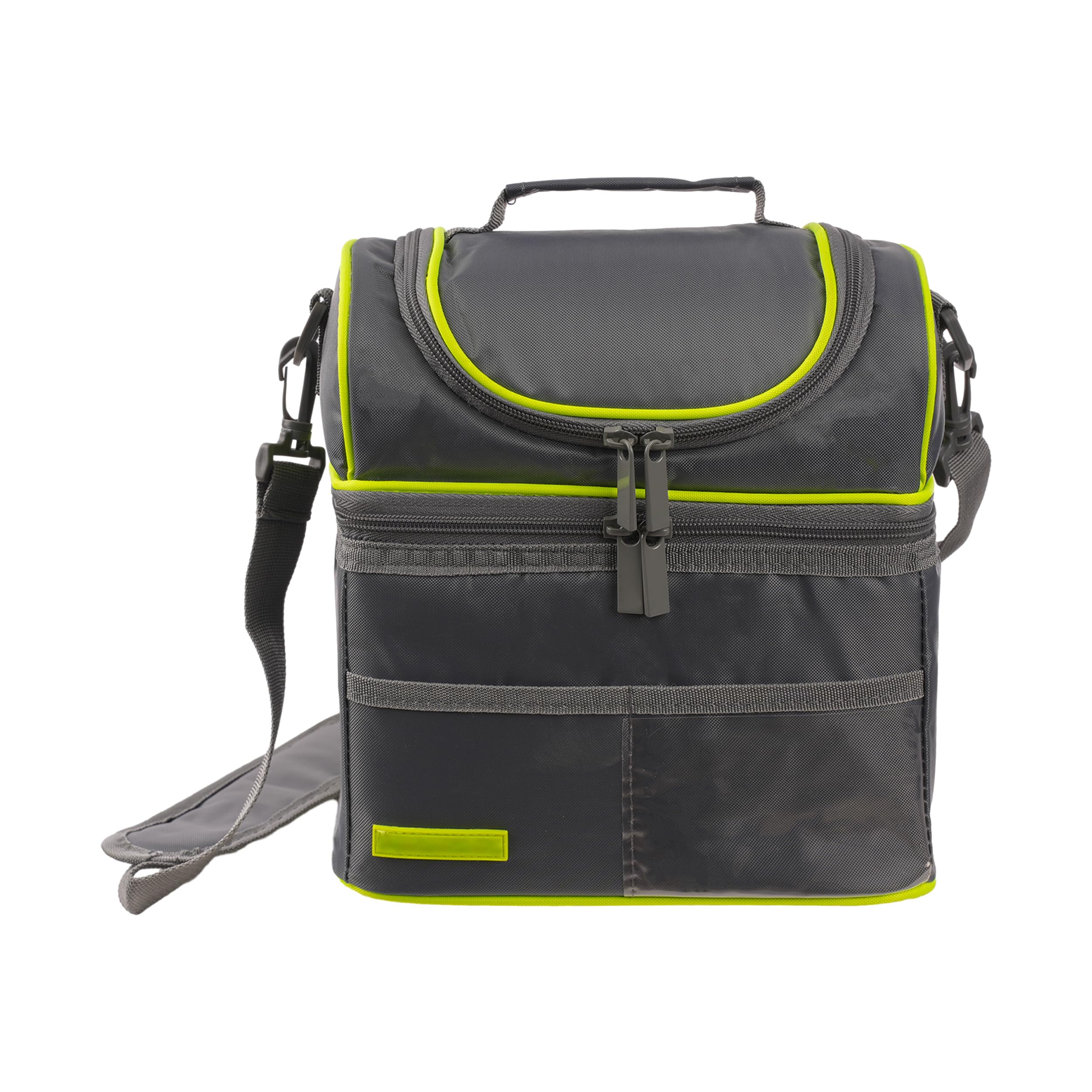 H HANSEL HOME Bolsa Termica Porta Alimentos 8L, Bolsa Comida Trabajo de Diseño de Doble Capa, Loncheras de Trabajo, Nevera Portatil Pequeña, Ideal para Trabajo, Colegio, Pícnic, Viajes - Gris