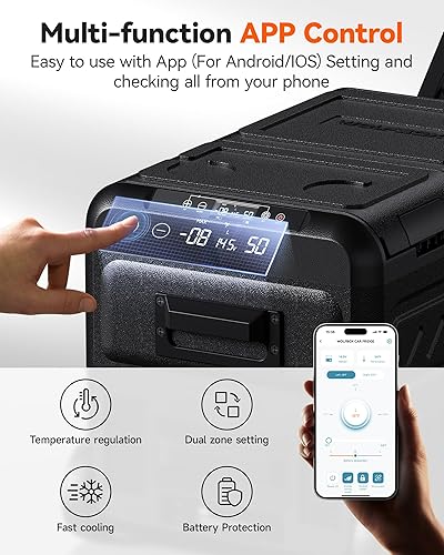 Miniatura 8 de WOLFBOX Refrigerador de coche de 12 V, refrigerador de coche de doble zona de 40 cuartos de galón, congelador portátil (-8   68 ) con 1224 V CC