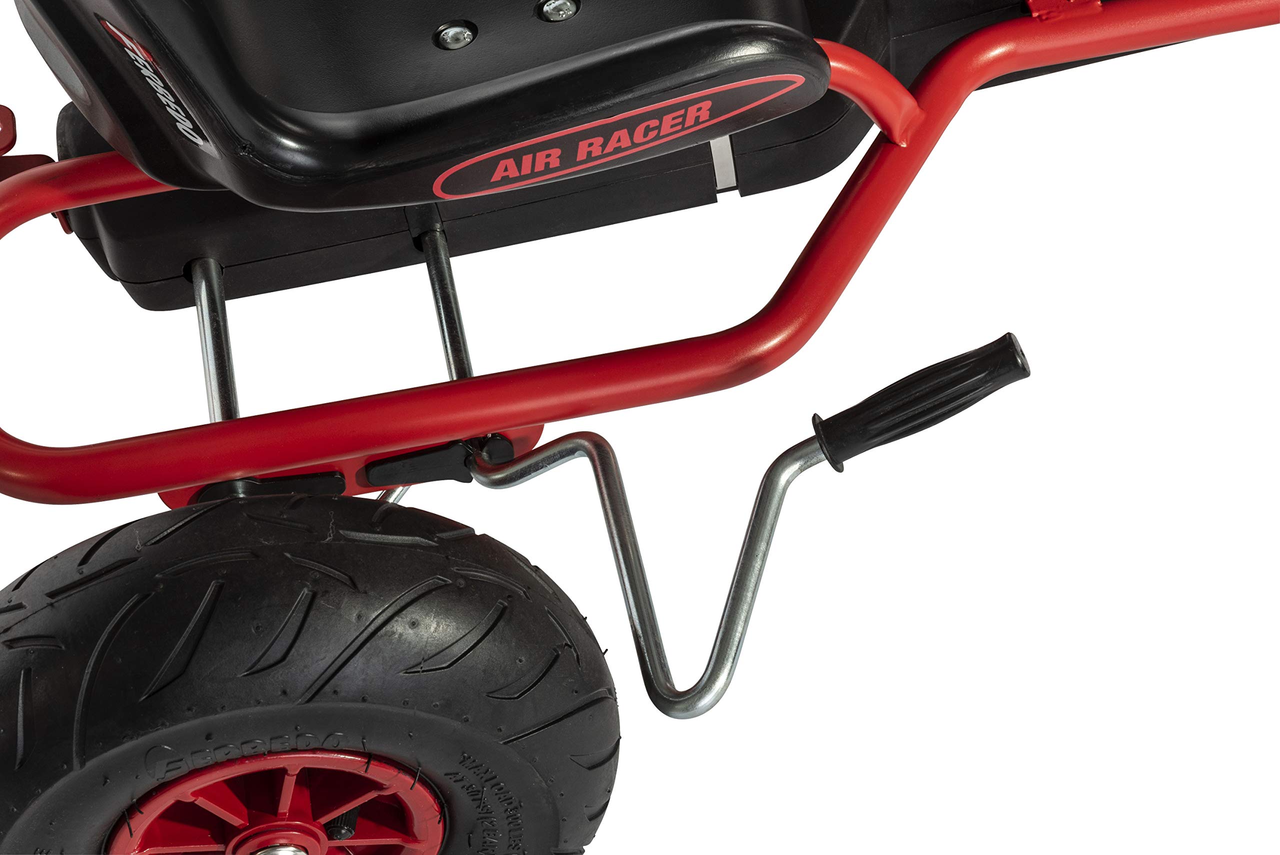Ferbedo Go AR 8R 112012 Gokart/Kart en Noir/Rouge avec Volant sonore et pneus à air à partir de 5 à 11 Ans