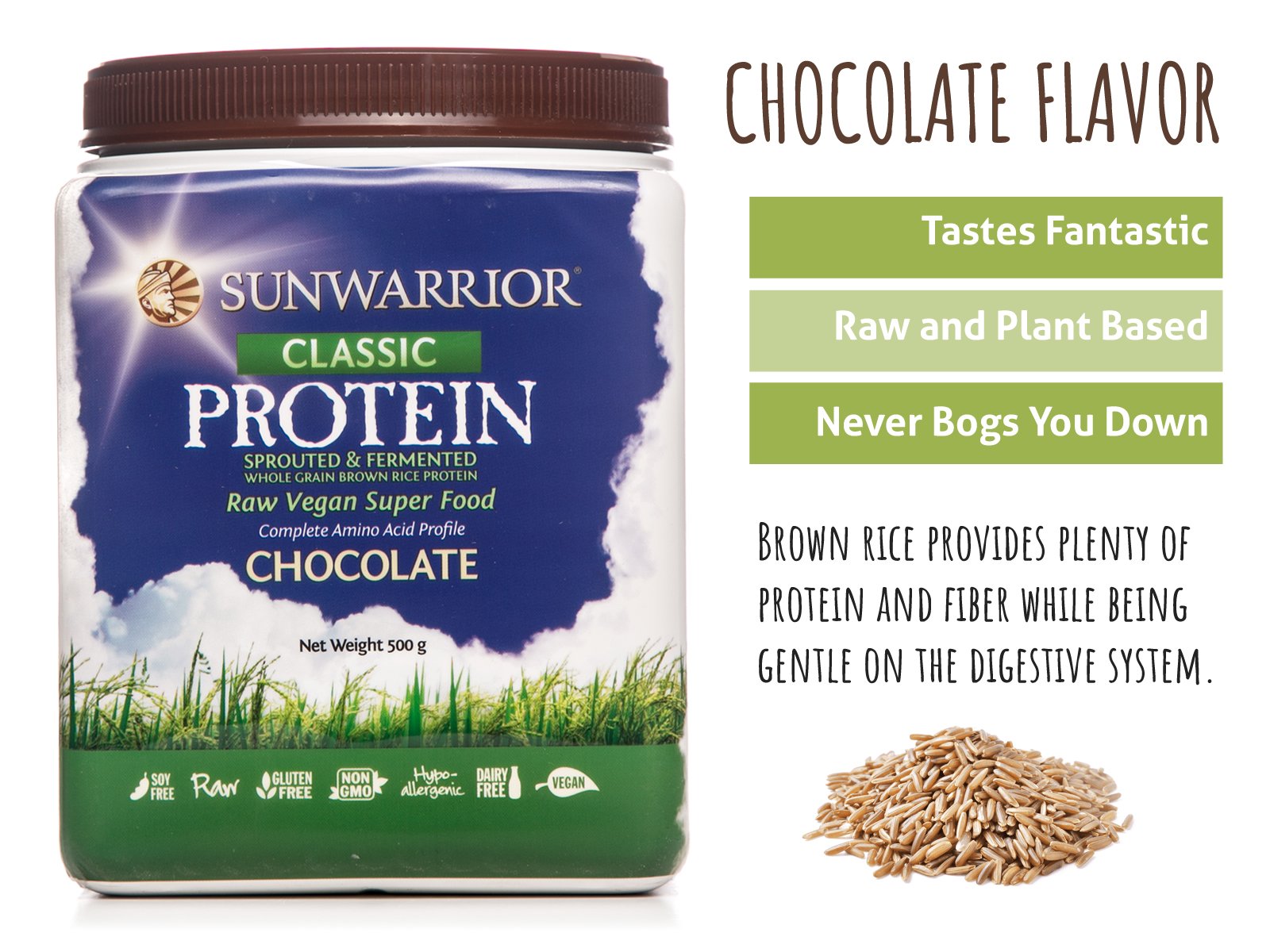 Sunwarrior Proteina Vegetale Cioccolato - 500 g