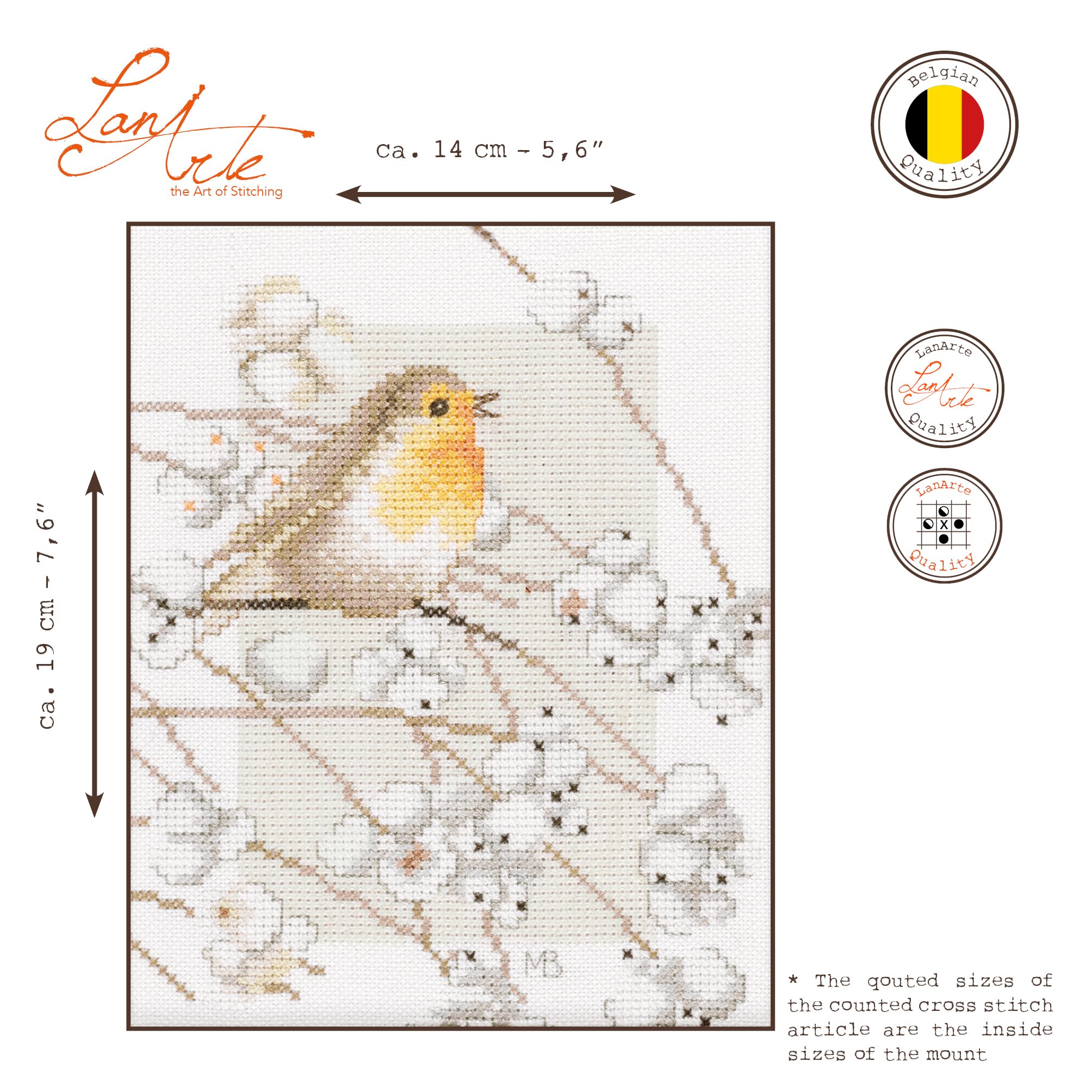 Borduurpakket de perfecte starende blik LanArte PN-0203542