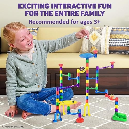 Miniatura 7 de Marble Genius Marble Run Booster Set - 20 piezas en total (mármoles no incluidos), bloques de construcción de juguetes para edades de 3 años en