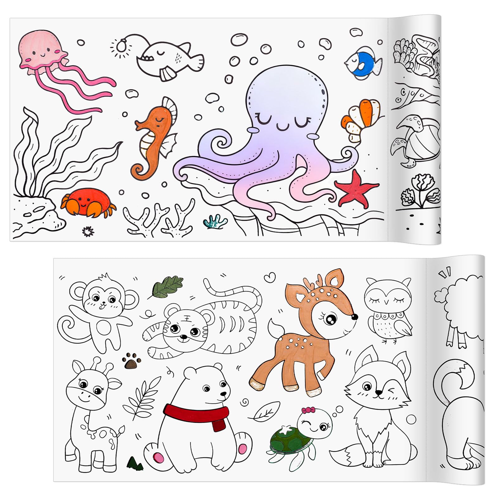 Coloring Paper Rolls for Kids - 2 Pack -1 Coloring Paper Rolls for Kids - 2 Pack -1