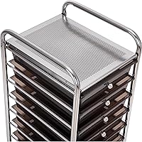 Vista 5 de Seville Classics Carrito Organizador con Ruedas, para Hogar, Oficina, Escuela, Aula, Álbum de Recortes, Pasatiempo, Artesanía, 10 Cajones, Negro