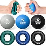 FitBeast Grip Strength Trainer, Finger Exerciser, Stress Balls for Adults 6-Piece Set, Hand Therapy for Strength, Recovery & Stress Relief, Forearm Strengthener for Men, Women & Seniors