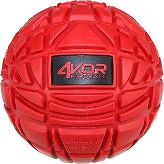 4KOR Fitness Massage Ball for Deep Tissue Muscle Recovery, Perfect for Myofascial Release and Trigger Point Therapy (12 Centimeter Diameter)
