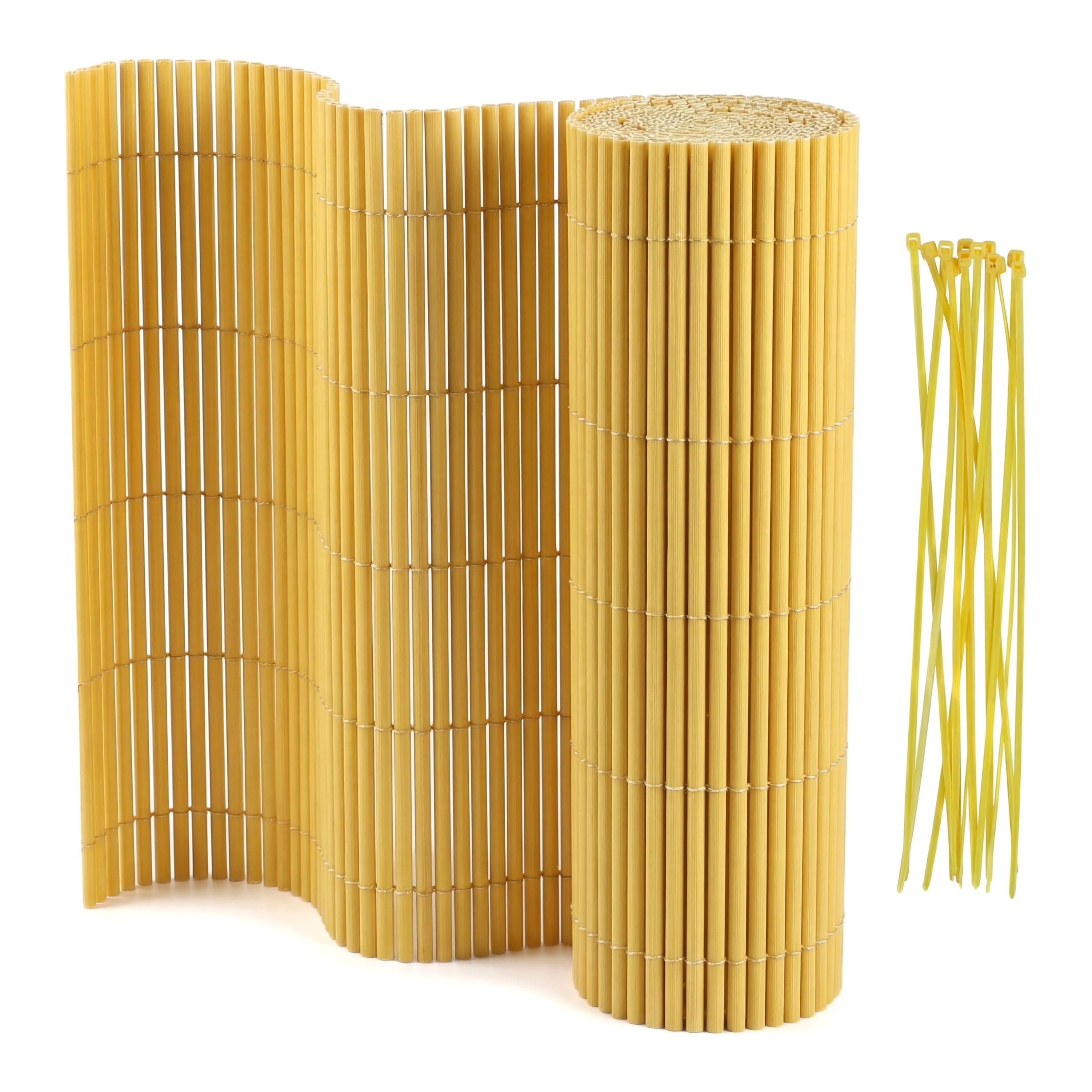 Natte brise-vue en PVC pour balcon, 90 x 500 cm, tube rond, avec bandes de renfort, brise-vue pour balcon, clôture de jardin, terrasse et balustrade
