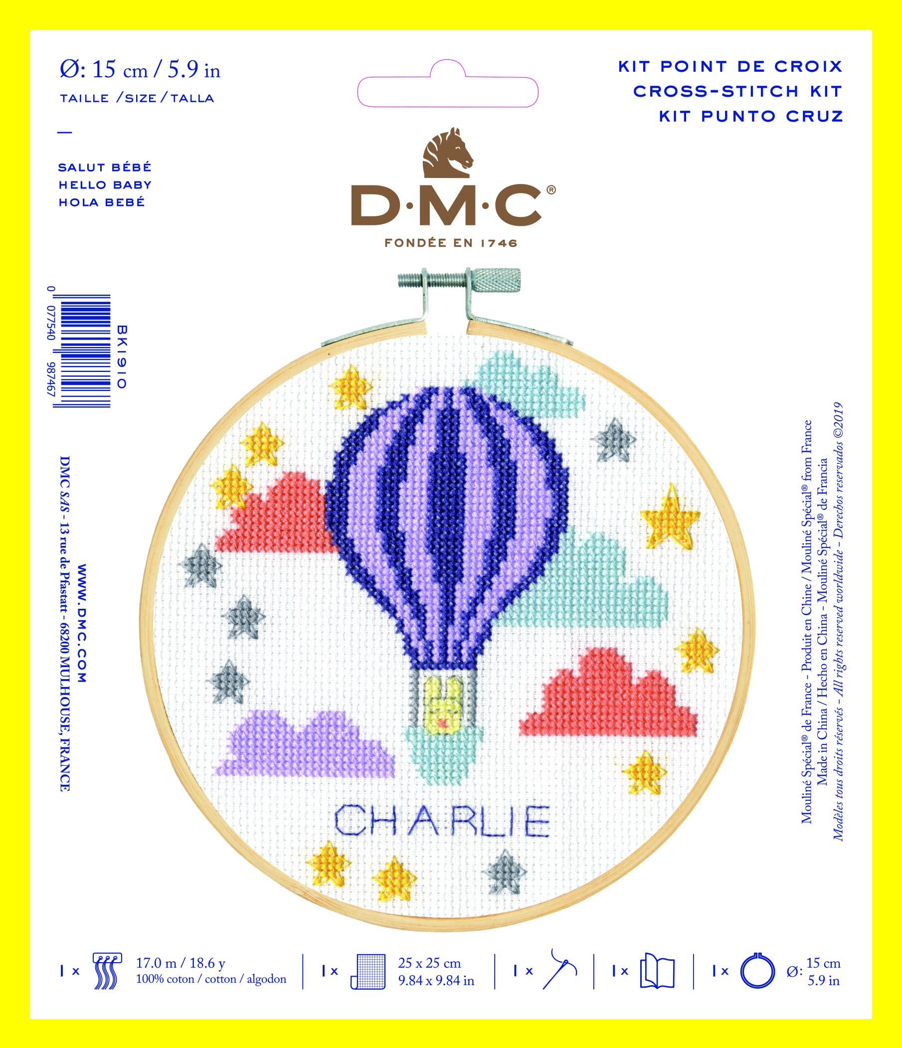 Dmc Multi Hello Baby Cross-Stitch Kit