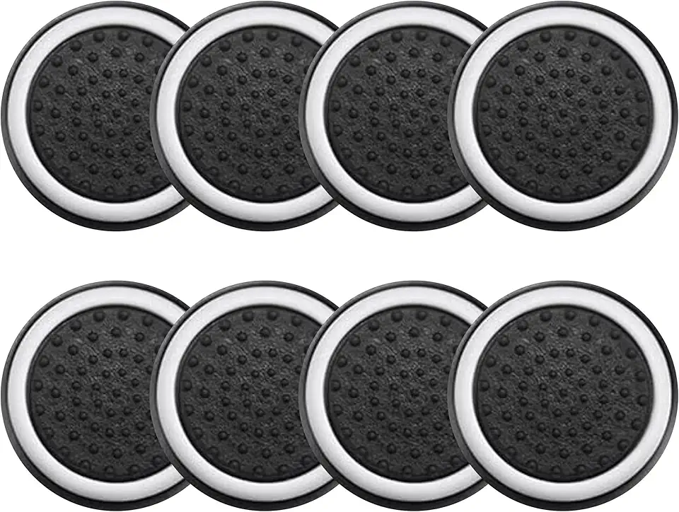 4 Pares de Grips Compatível com controle Joystick Playstation 3 4 5 PS3 PS4 PS5 Xbox One S X Series S X Nintendo Wii U Protetora Anti Derrapante Silicone Proteção do Botão Analógico (Branco)